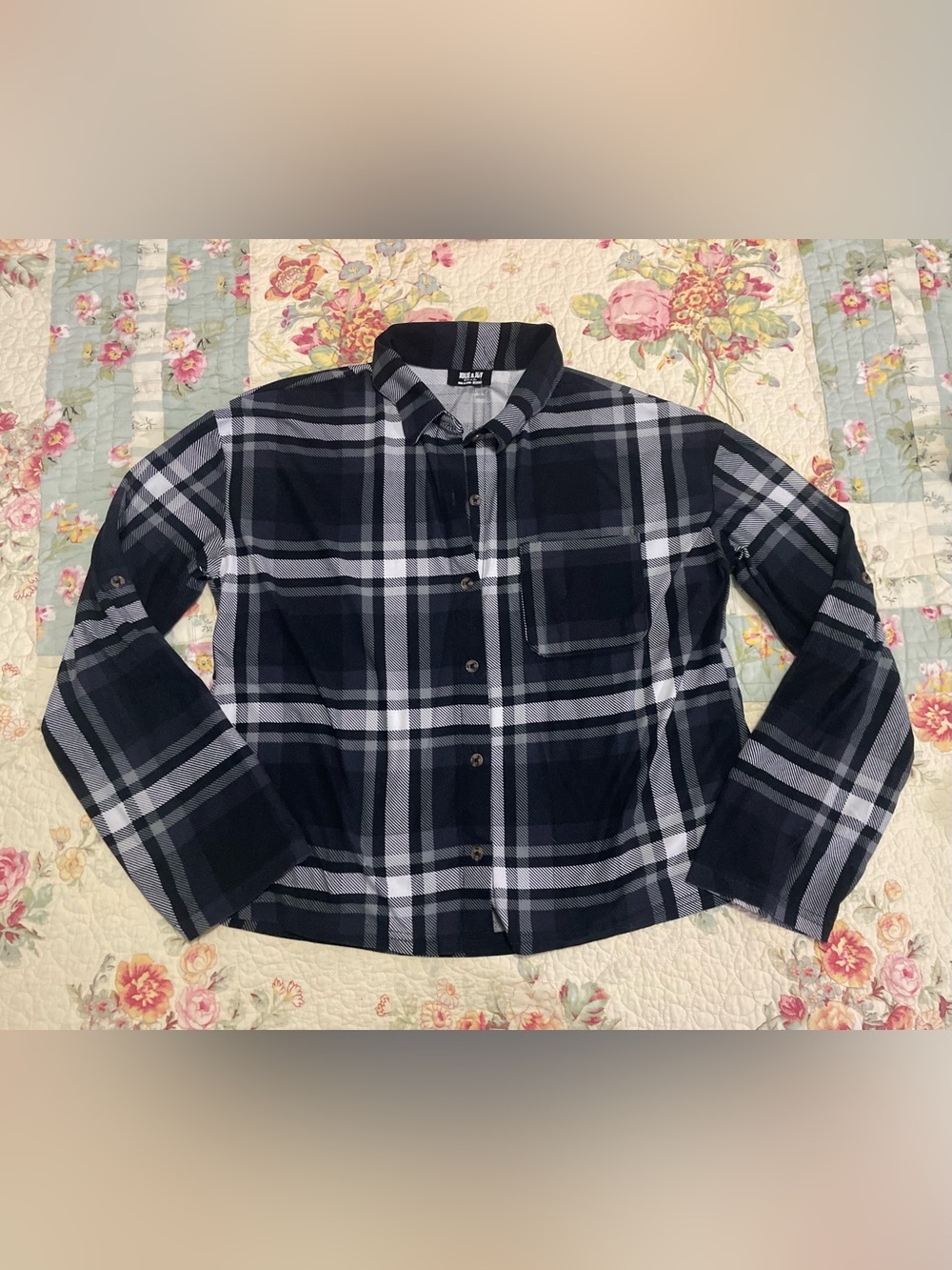 Madewell Black & Gray Plaid Button-Up Shirt